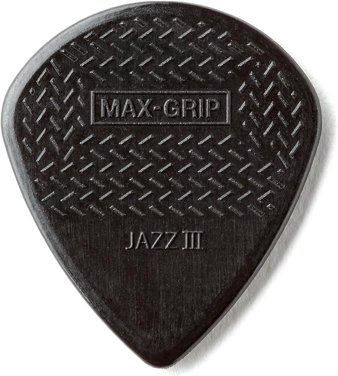 Dunlop_Max Grip_Jazz III_Jeu de 6 médiators en fibre de carbone (1,38mm)
