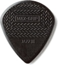 Dunlop_Max Grip_Jazz III_Jeu de 6 médiators en fibre de carbone (1,38mm)