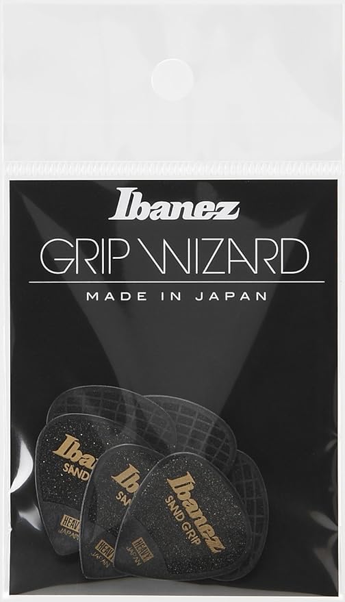 Ibanez_PPA16HSG_Jeu de 6 médiators Professionnels GRIP WIZARD à grip sablé (1.0mm)