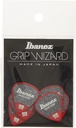 Ibanez_PPA16HSG_Jeu de 6 médiators Professionnels GRIP WIZARD à grip sablé (1.0mm)