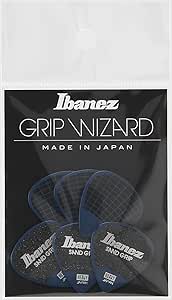 Ibanez_PPA16HSG_Jeu de 6 médiators Professionnels GRIP WIZARD à grip sablé (1.0mm)