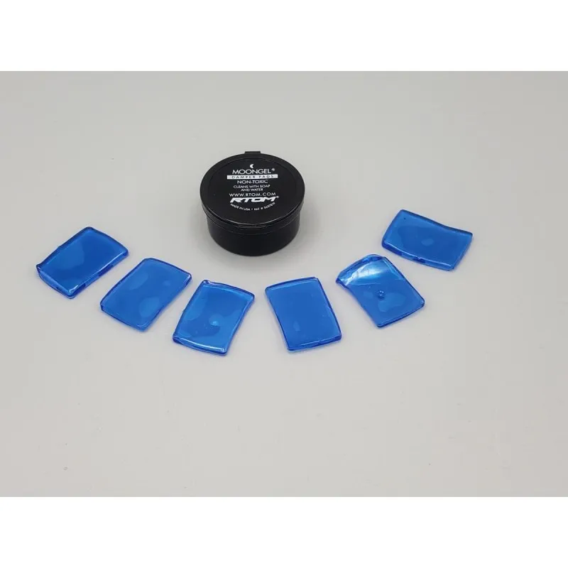 RTOM Moongel Damper_Boîte de 6 atténuateurs d'harmoniques pour Batterie (BLEU)
