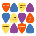 Harley Benton_Nylon096_Jeu de 12 médiators multicolores épaisseur 0,96mm