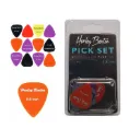 Harley Benton_Nylon081_Jeu de 12 médiators multicolores épaisseur 0,81mm