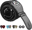 LEKATO_TZ45-55_Sangle à Mousse épaisse de guitare avec extrémités en cuir pour guitare Basse, électrique et acoustique