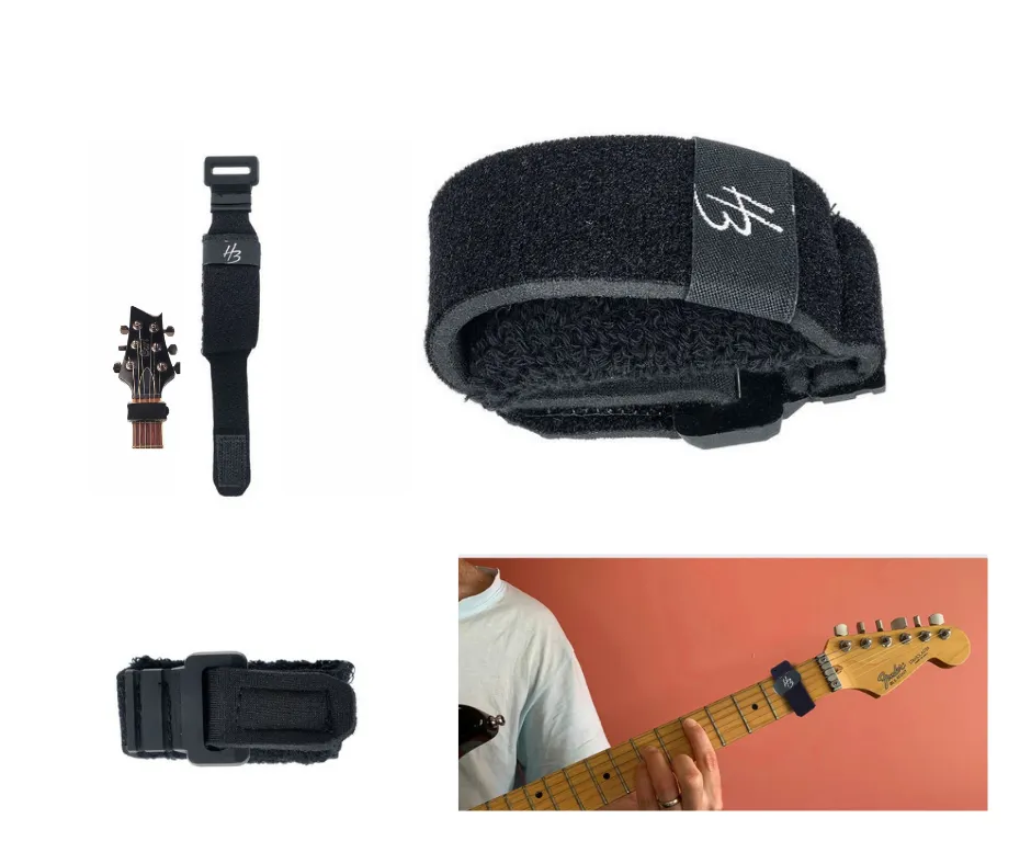 Harley Benton_Atténuateur de cordes (Taille S) pour Guitare Basse 4 cordes, Guitare électrique (Solo)/acoustique 6 cordes et Ukulélé