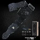 NEFELIBATA_TZ03_Sangle Noir en CUIR pour Guitares Basse, Electrique et Acoustique Professionnelle