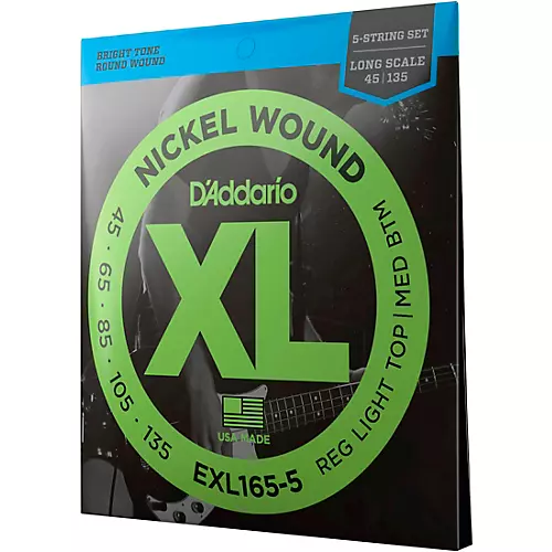 D'Addario_XL165-5_ Jeu de 5 cordes pour Basse électrique