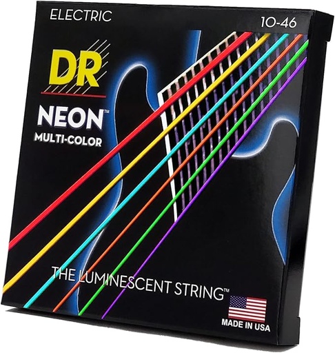 DR_NEON_NMCE-10-46_Jeu de 6 cordes Multi-couleurs pour guitare électrique