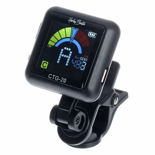 Harley Benton_CTG-20_BK_Accordeur chromatique à pince rechargeable via USB